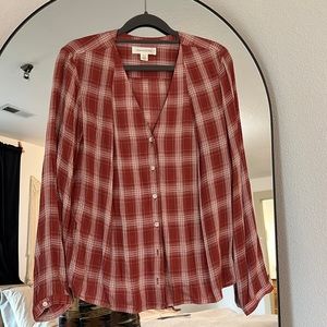 Lightweight Nordstrom Plaid Blouse